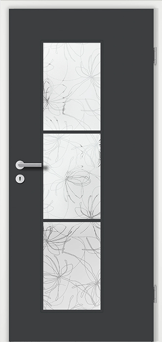 G-TEC® LA3s Petali Sprossenrahmen Anthrazit matt 7016 Futter Weisslack matt 9016