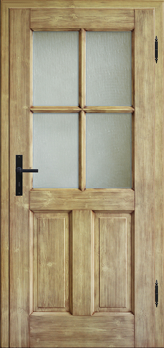 CASTELL 4CA LA4 4 Fichte Astig, Gebürstet, Patina Elfenbein Lackiert, Glas Silvit