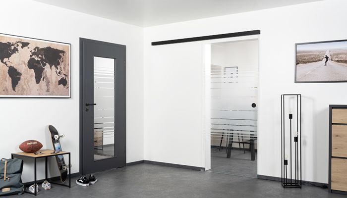 Schiebetürbeschlag EASY Schwarz